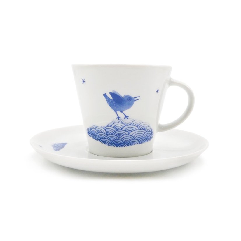 Šálek s podšálkem Na vlnách ptačí radosti