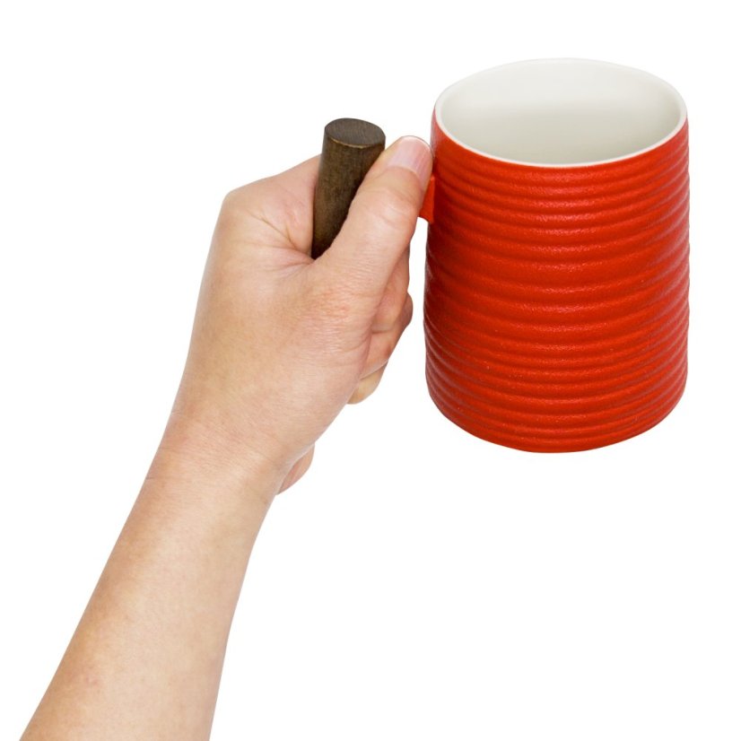 Hrnek s dřevěnou rukojetí Rouge Reliéf