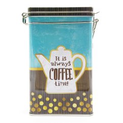 Plechová dóza Bílá konvička Coffee