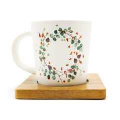 Hrnek Nordic Moods s podšálkem z akácie