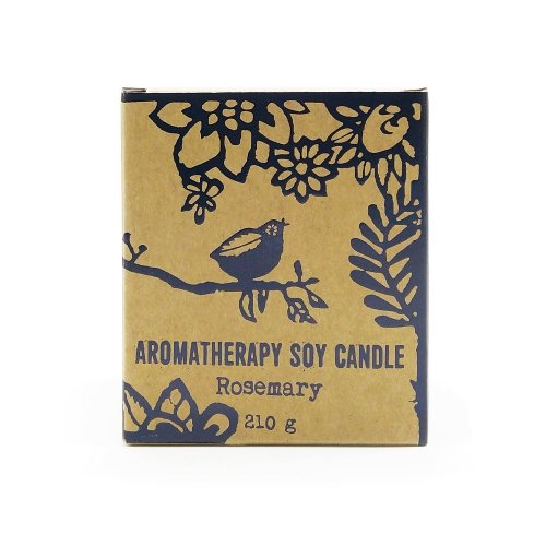 Aromaterapeutická svíčka s dřevěným knotem Rozmarýn