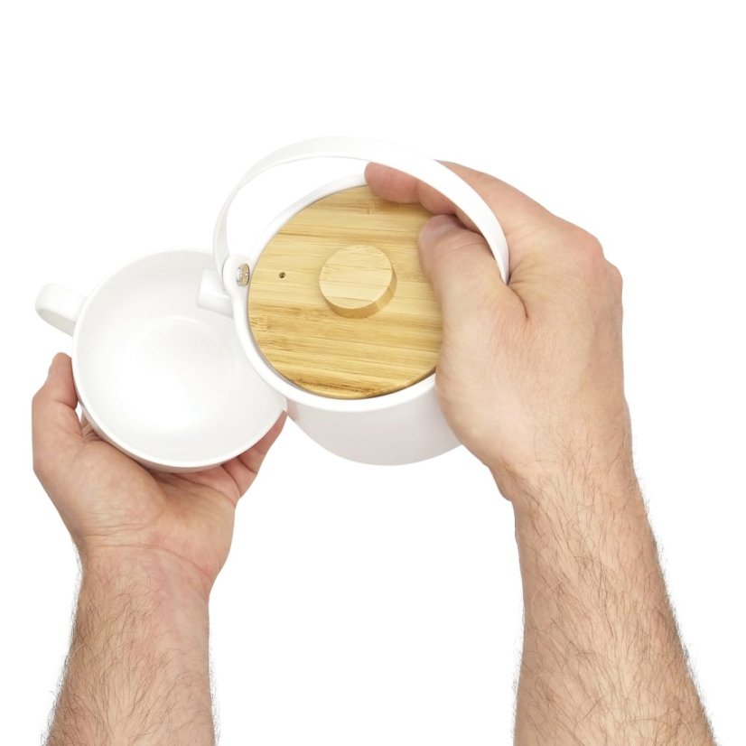 Bílá čajová souprava pro jednoho Umea