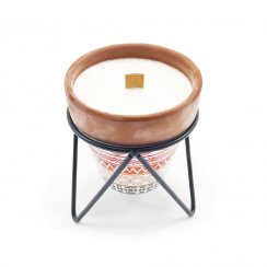 Aromaterapeutická svíčka s dřevěným knotem Máta