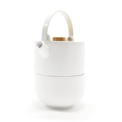 Bílá čajová souprava pro jednoho Umea