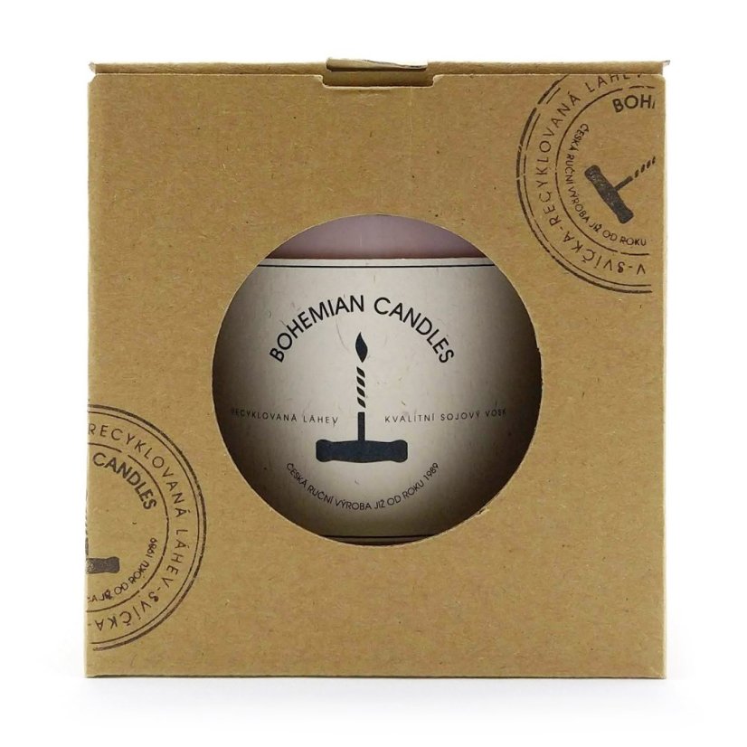 Svíčka ve vinné lahvi Rose