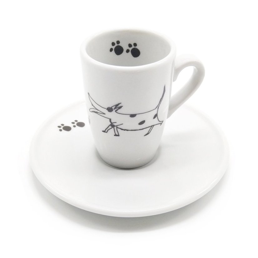 Espresso šálek Běžící pes