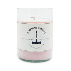 Svíčka ve vinné lahvi Rosé