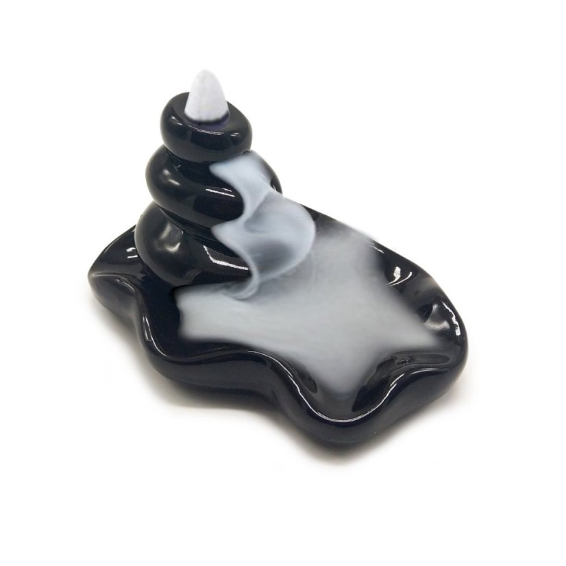 Stojan na vonné kužely Tekoucí dým Velké oblázky v jezírku