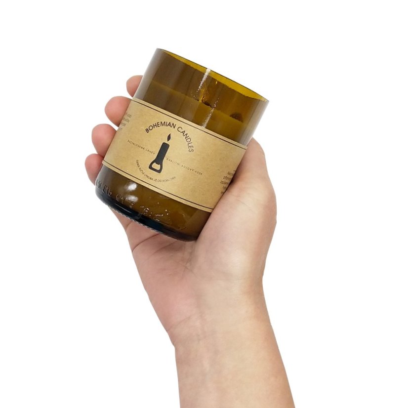 Svíčka v pivní lahvi Levandule