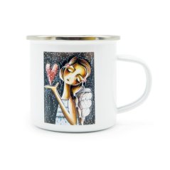 Smaltovaný hrnek Anděl snů