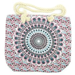 Plážová taška Elektrická modrá mandala