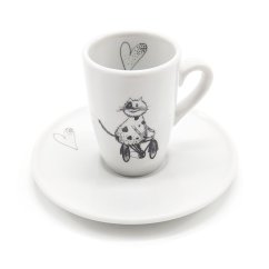 Espresso šálek Kočka na kole