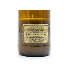 Svíčka v pivní lahvi White tea