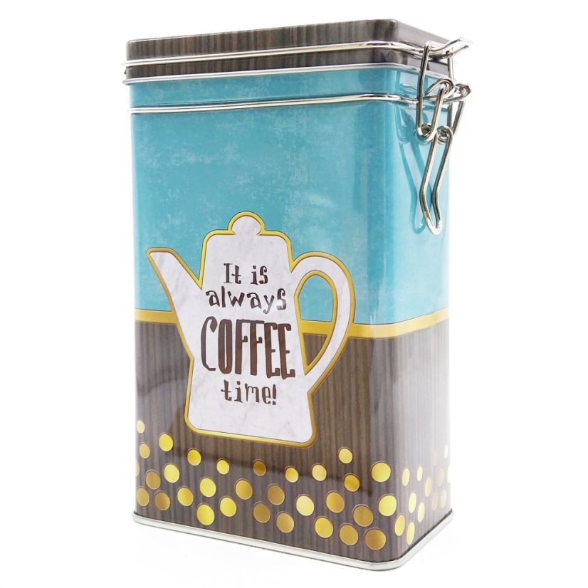 Plechová dóza Bílá konvička Coffee