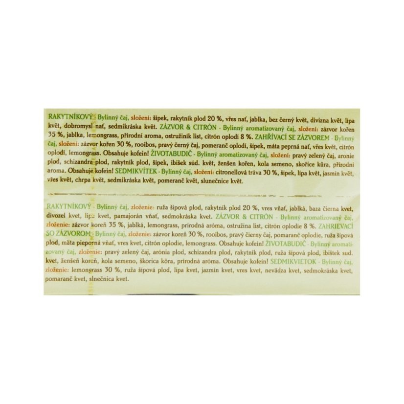 Kolekce bylinných čajů