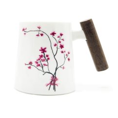 Hrnek s dřevěnou rukojetí Sakura