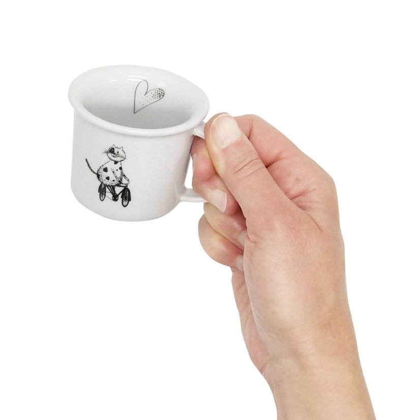 Moka hrnek Kočka na kole