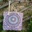 Plážová taška Elektrická modrá mandala