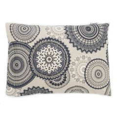 Pohankový polštář Šedá mandala