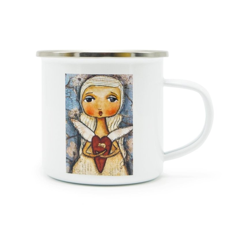 Smaltovaný hrnek Anděl lásky