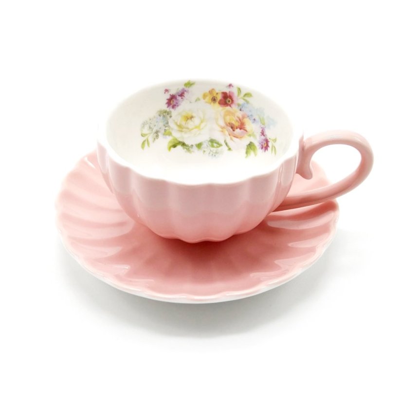 Růžový espresso šálek Royal Jardin