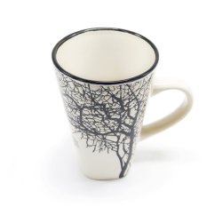Vysoký bílý hrnek Strom