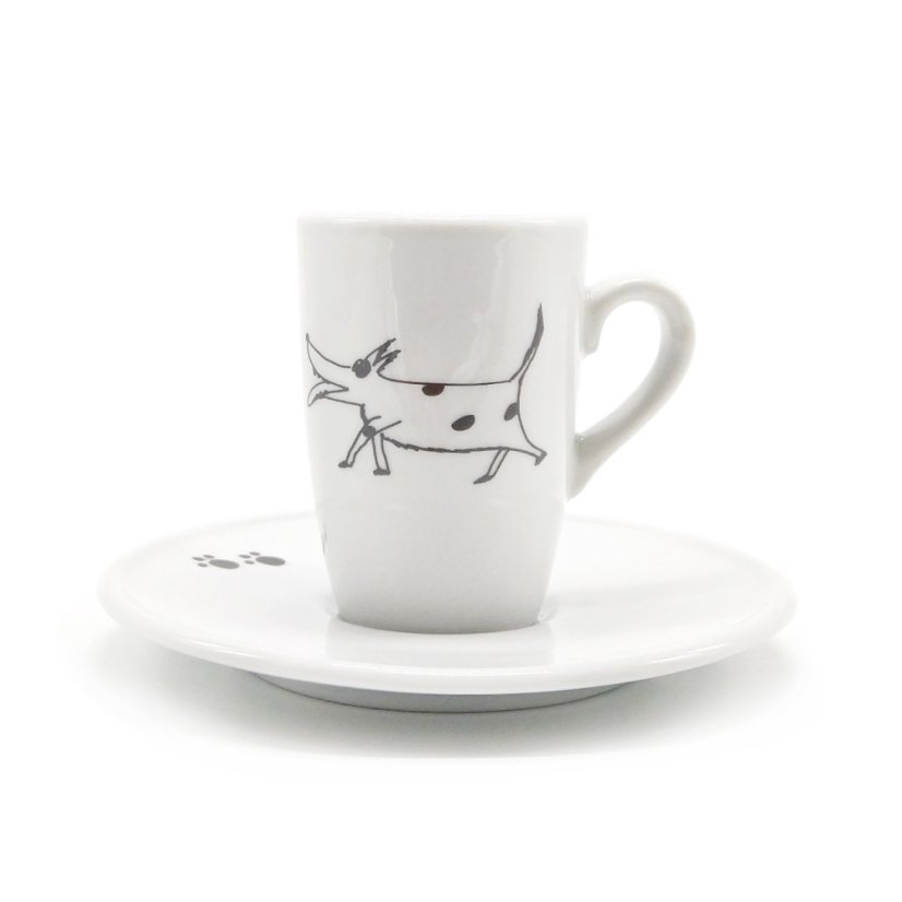 Espresso šálek Běžící pes