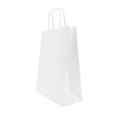 Bílá papírová taška Twist střední