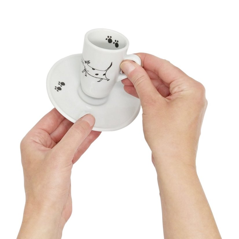 Espresso šálek Běžící pes