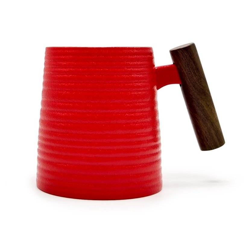 Hrnek s dřevěnou rukojetí Rouge Reliéf