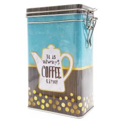 Plechová dóza Bílá konvička Coffee