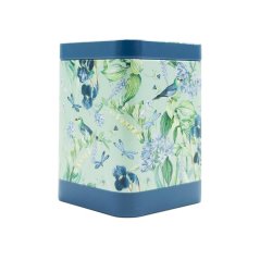 Plechová dóza Ptáčci a květiny