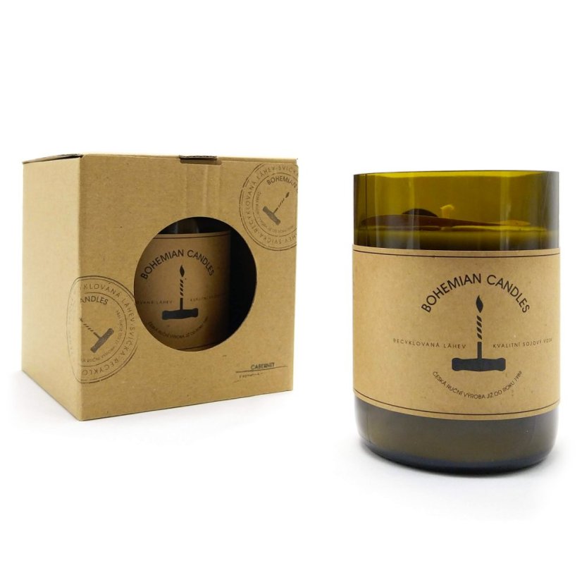 Svíčka ve vinné lahvi Cabernet