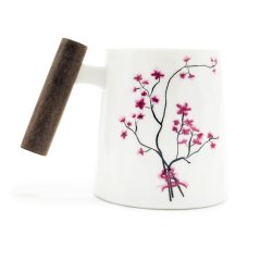 Hrnek s dřevěnou rukojetí Sakura
