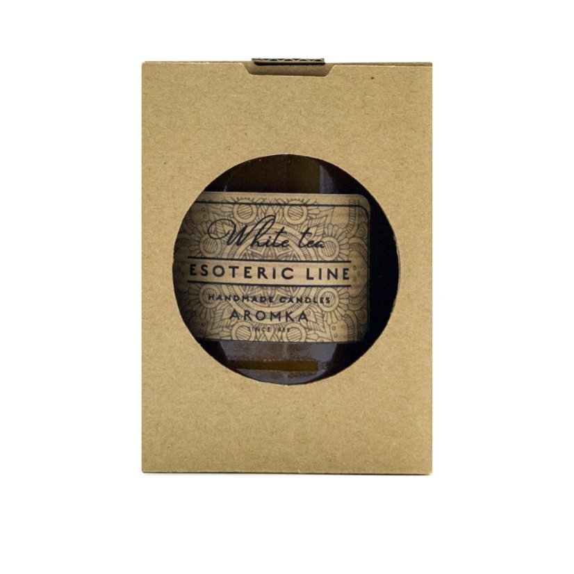 Svíčka v pivní lahvi White tea