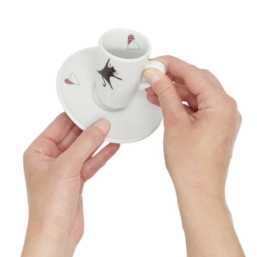 Espresso šálek Visící kočka