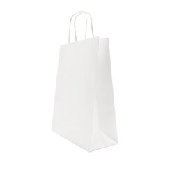 Papírová taška bílá Twist střední