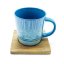 Hrnek Blue Wave s podšálkem z akácie
