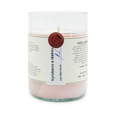 Svíčka ve vinné lahvi Rosé