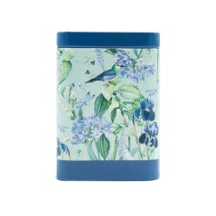 Plechová dóza Ptáčci a květiny