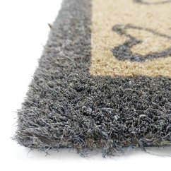 Kokosová rohožka 3 kočky v šedém rámu