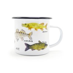 Smaltovaný hrnek Ryby