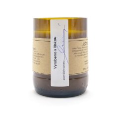 Svíčka v pivní lahvi Levandule