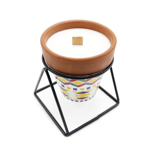 Aromaterapeutická svíčka s dřevěným knotem Muškát