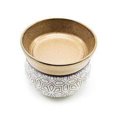 Bronzová geometrie – 2 v 1 elektrická aromalampa a ohřívačka vosků i svíček