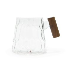 Skleněný hrnek s dřevěnou rukojetí Knut