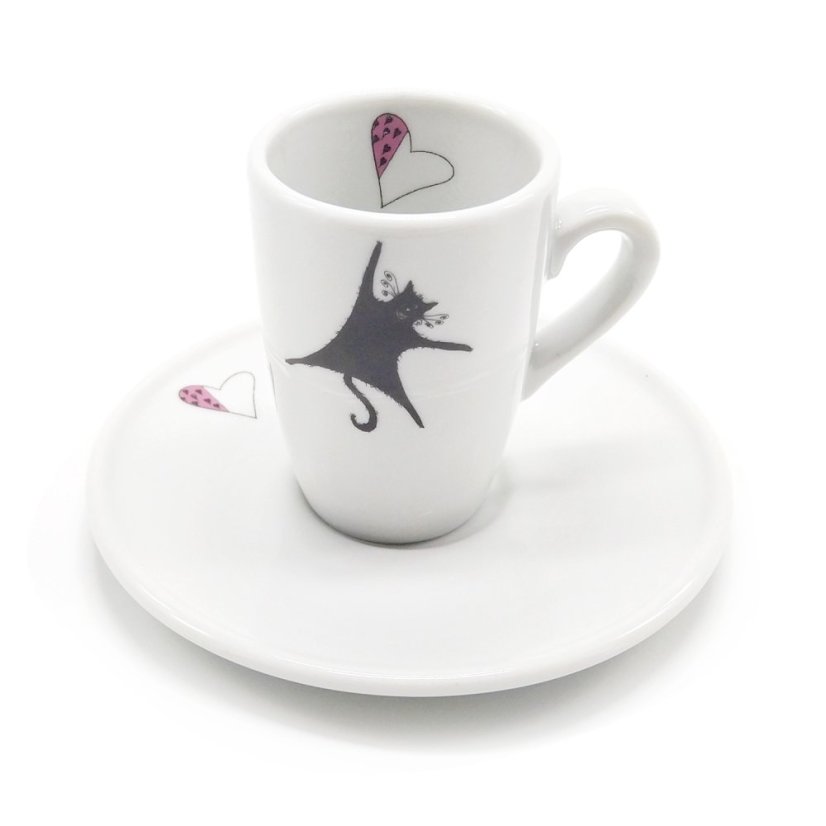 Espresso šálek Visící kočka