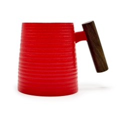 Hrnek s dřevěnou rukojetí Rouge Reliéf