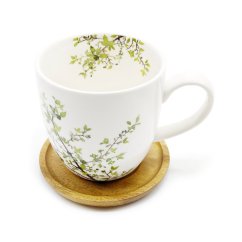 Hrnek Natura s podšálkem z akácie