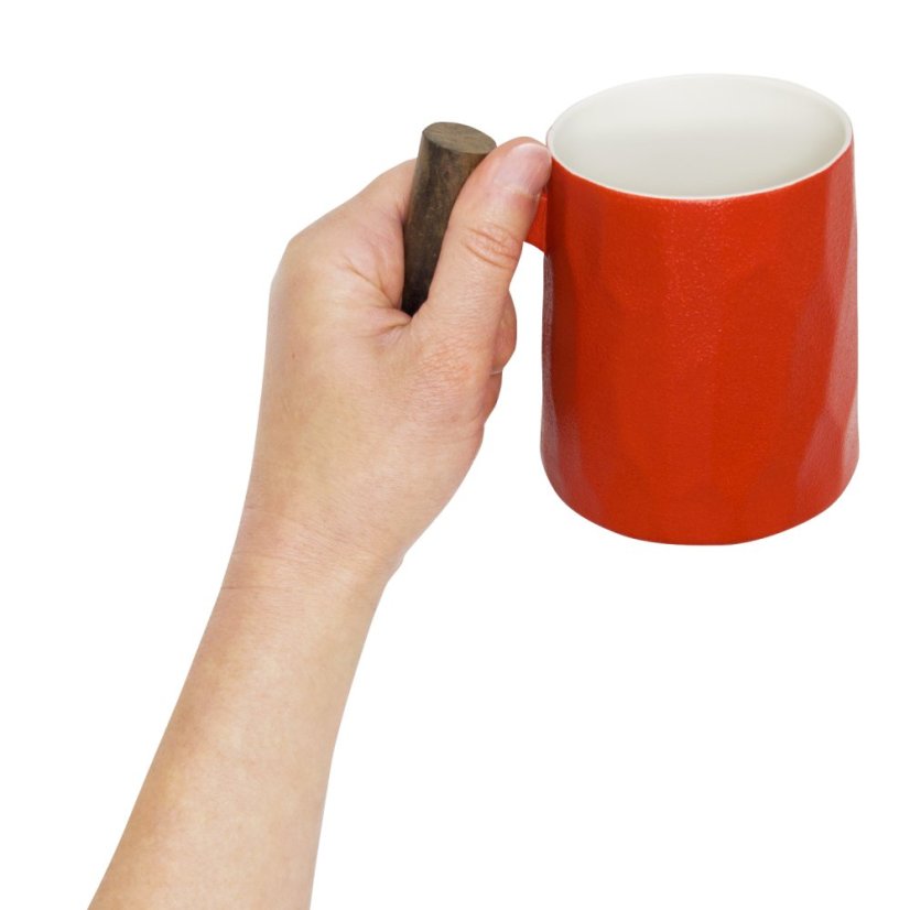 Hrnek s dřevěnou rukojetí Rouge Facette